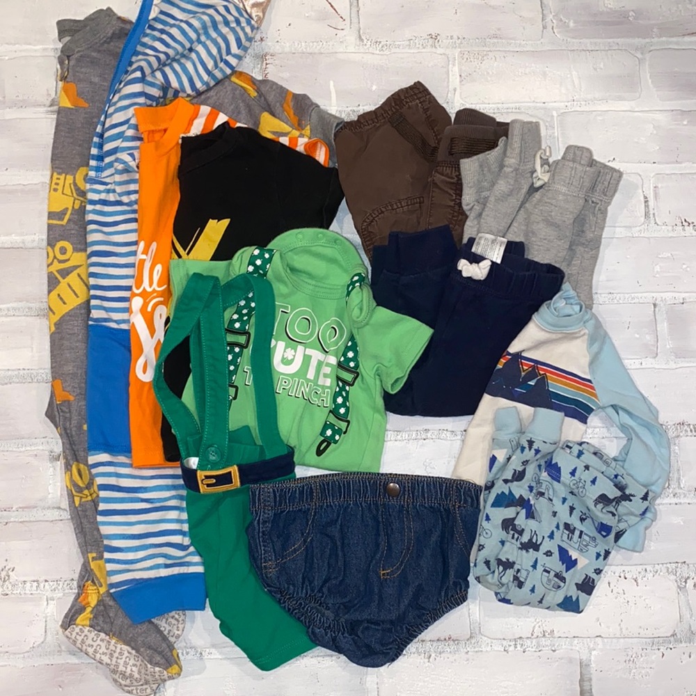 Babyboy 12m spring & summer top pants pjs bundle!